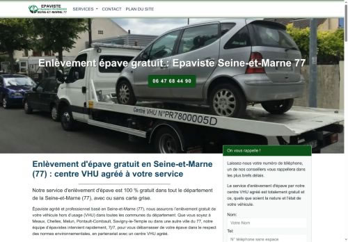 Epaviste Seine-et-Marne 77 : Enlèvement épave gratuit